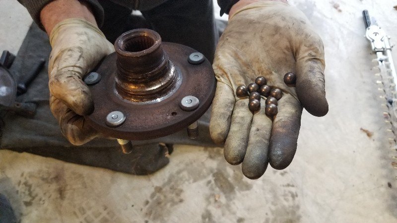 Balls from bad wheel bearings on 2012 Hyundai Elantra.