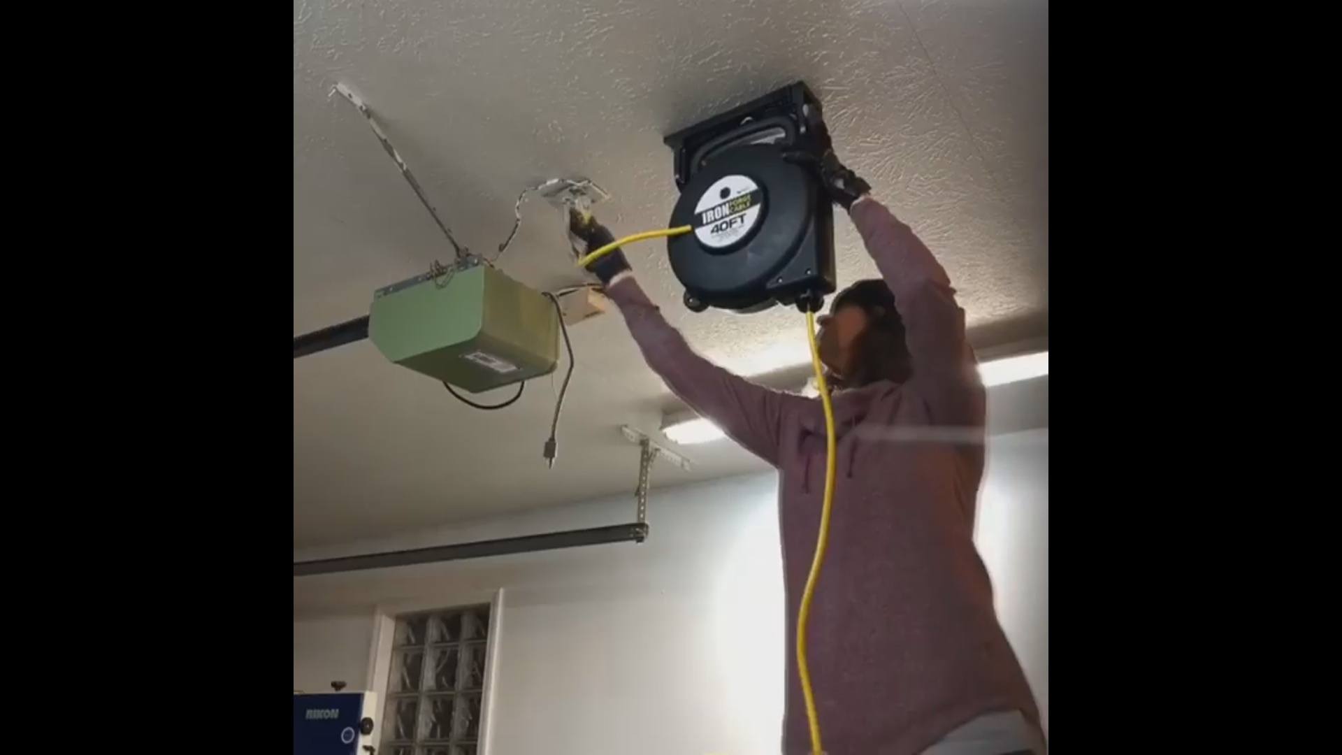 Install Retractable Extension Cord in Your Garage Ceiling