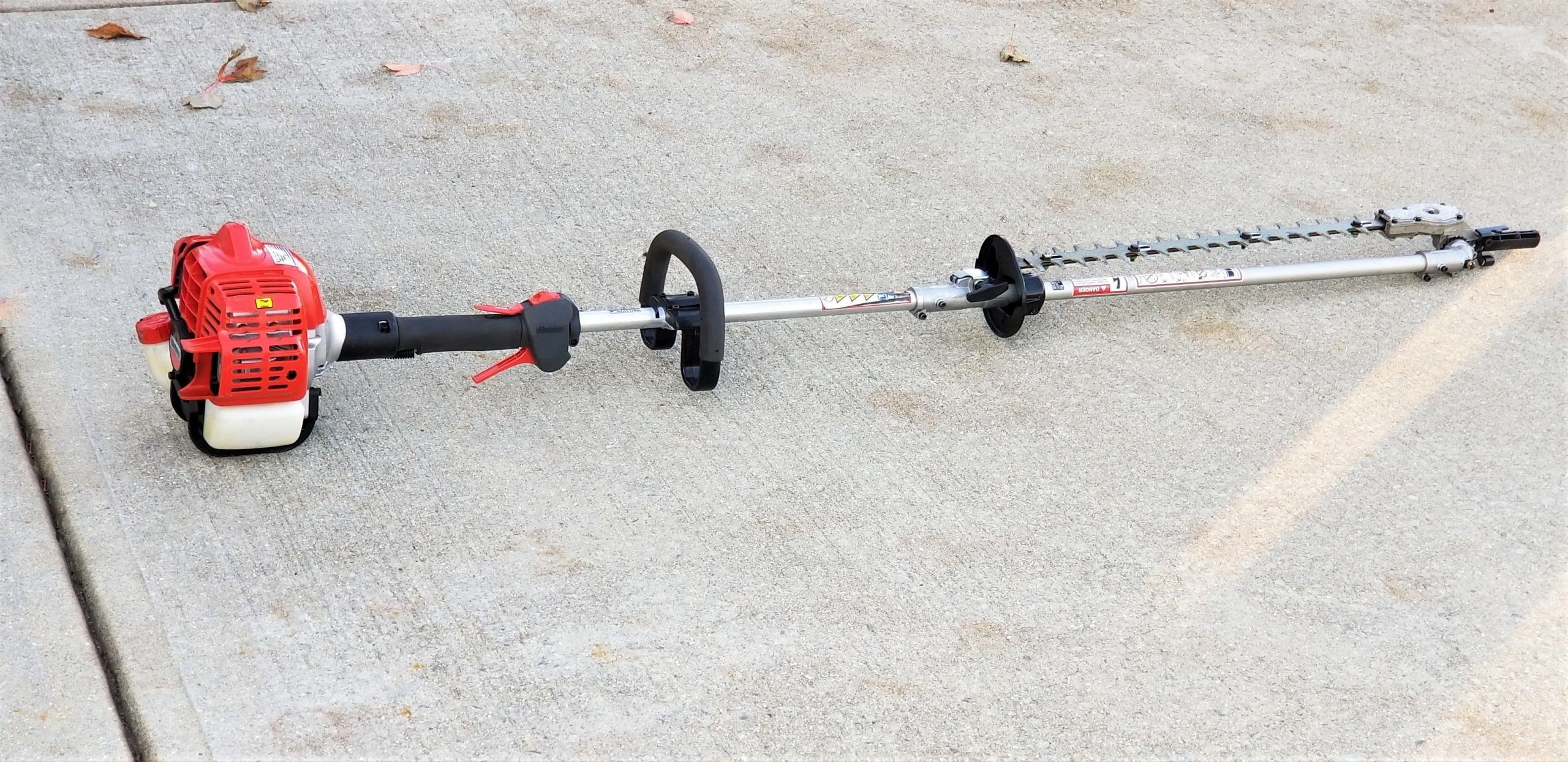 Shindaiwa gas-powered hedge trimmer multi tool - folded
